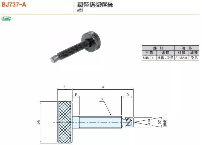 Bj737 A 调整摇摆螺丝 A型 网站模板 机械设备